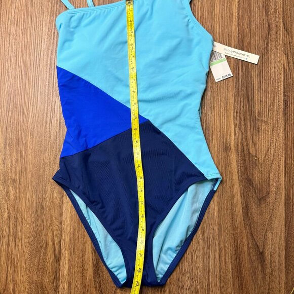 Bleu Rod Beattie Around The‎ Block Asymmetrical One Piece Sz 8 - Picture 4 of 9